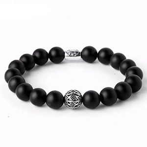 European Style Italian Matte Agate Bead Bracelet