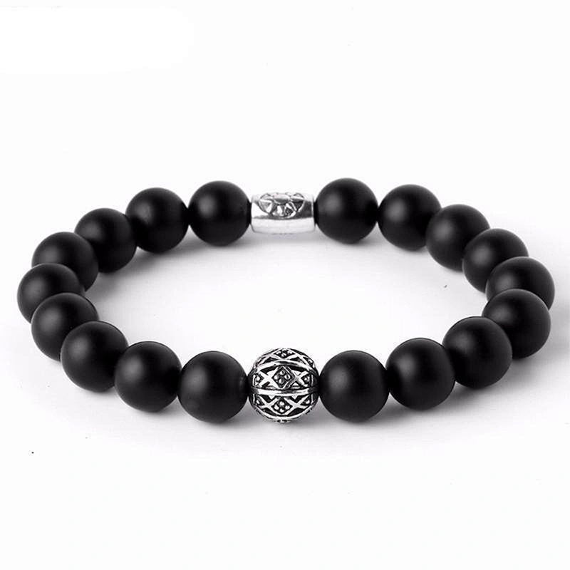 European Style Italian Matte Agate Bead Bracelet