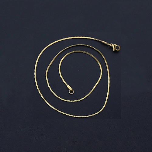 Wholesale 18k Saudi Gold Thin Necklace
