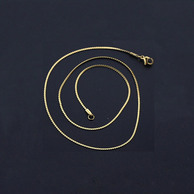 Wholesale 18k Saudi Gold Thin Necklace
