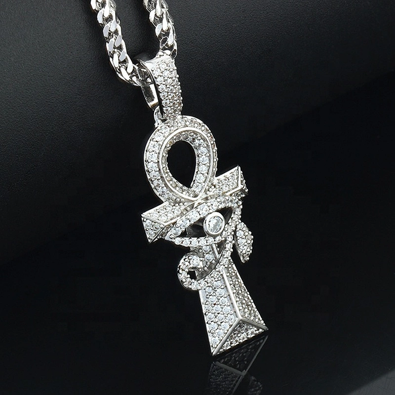 Miss Jewelry High Quality Cheap Fashion 14k Gold Eye Cross Pendant Necklace