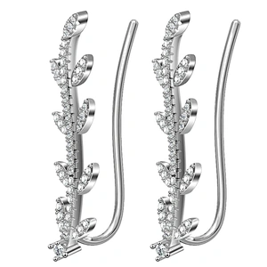 Miss Jewelry Cheap New Design Fashion Jewelry CZ Paved 925 Silver Earrings