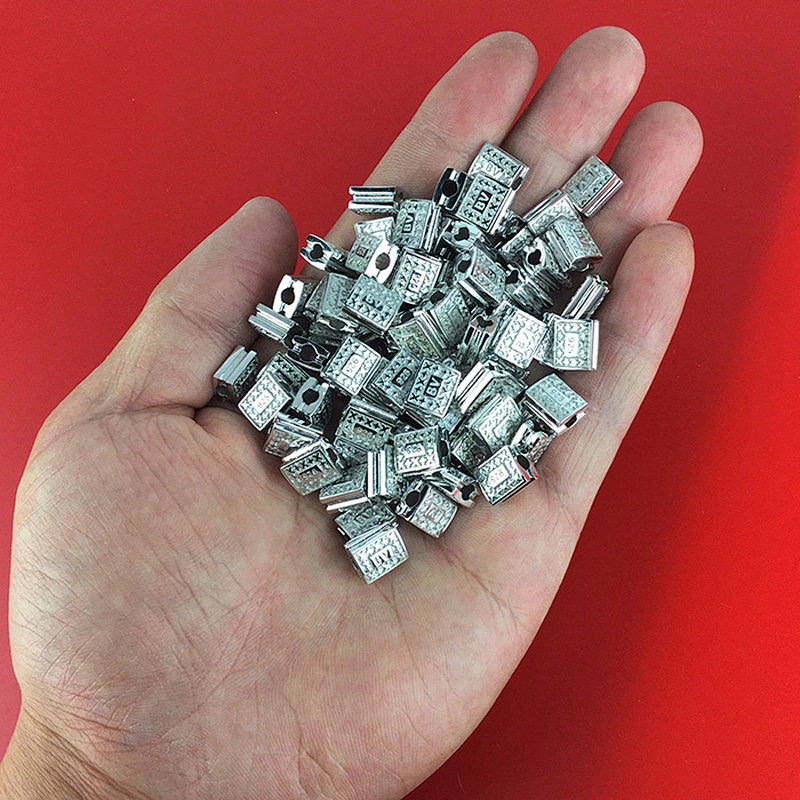 Missjewelry 925 Sterling Silver Custom Metal Engraved Logo Beads, Custom Made Spacer Beads MJCB047