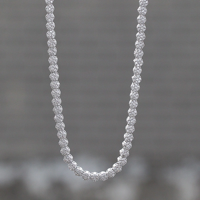 8mm Jewelry Diamond Tennis Chains With White Gold