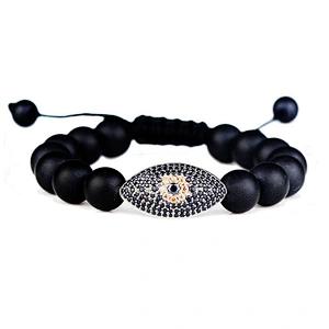 New costume jewelry imported mens bead devil eye macrame bracelets china