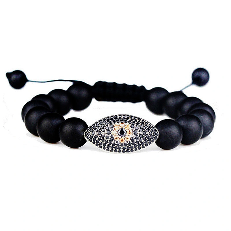 New costume jewelry imported mens bead devil eye macrame bracelets china