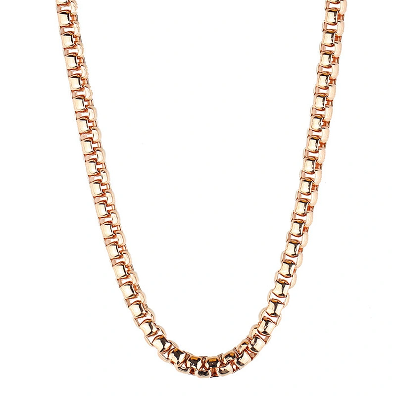 Stainless Steel Mens Gold Box Chain