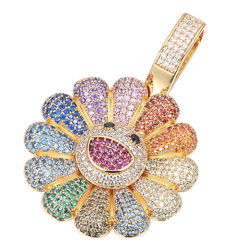 Missjewelry Hip Hop Jewelry Color New Year Sunflower Pendant