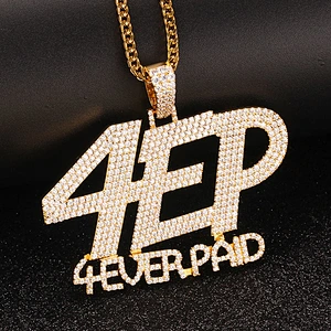 Rap Urban Jewelry Fashion Custom Iced Out Hip Hop Letter Pendants Wholesale