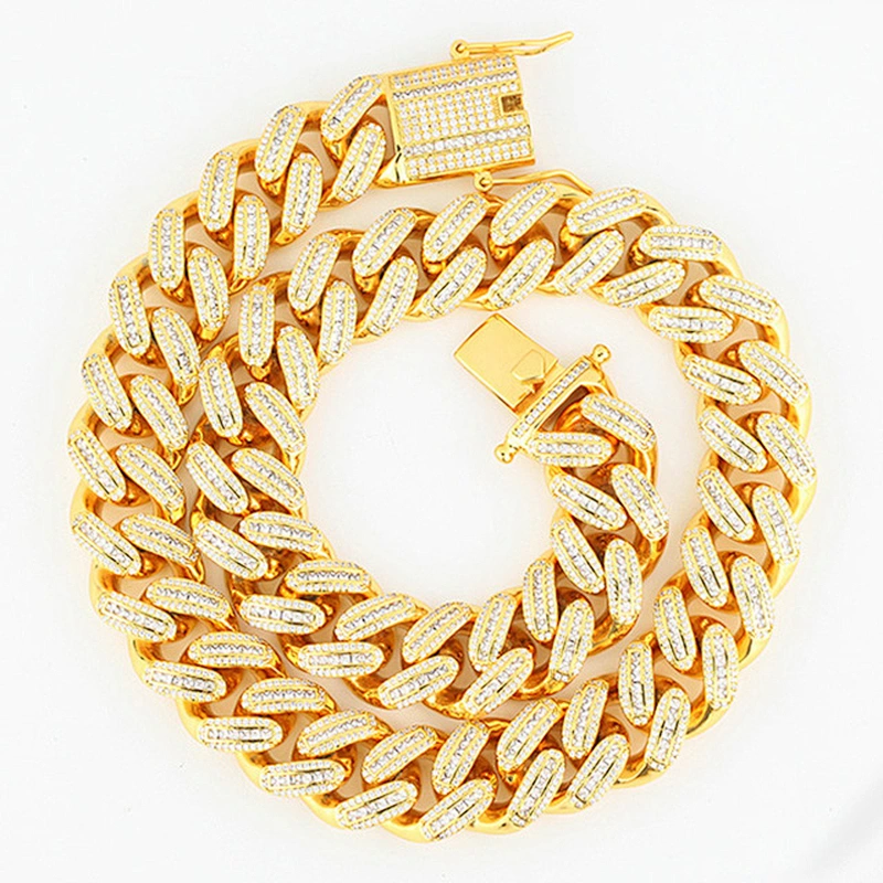 Missjewelry 18mm Hip Hop Jewelry Iced Out iced out Cuban Diamond Cuban Link Chain
