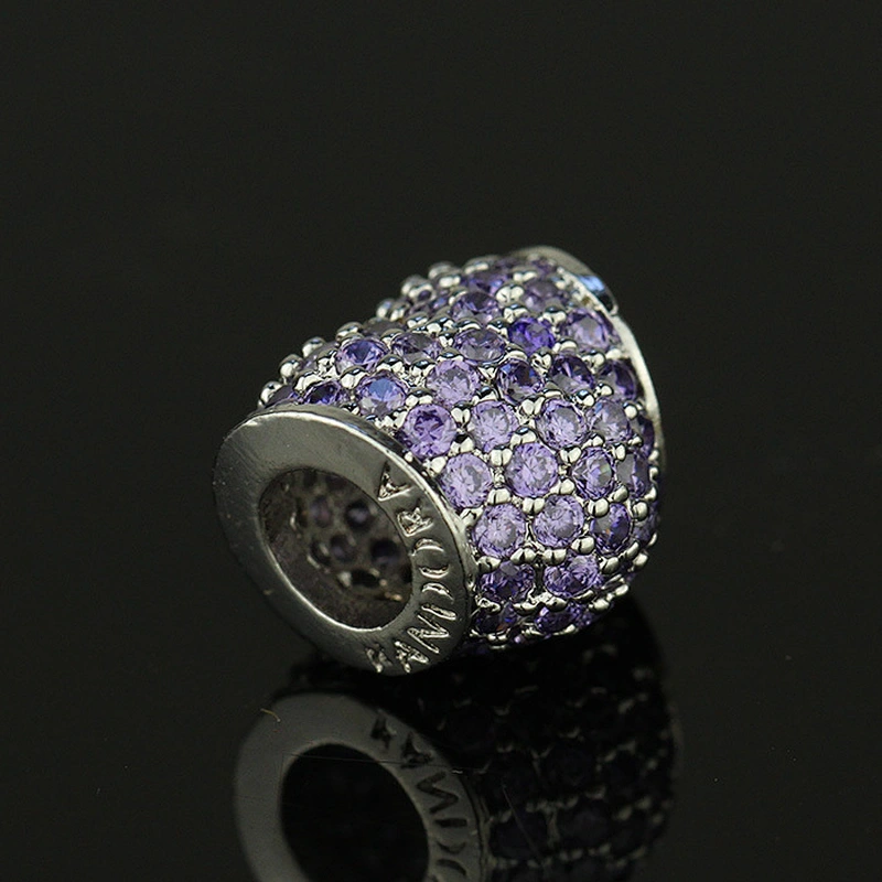 High quality gold jewelry fashion cz ball pave diamond beads