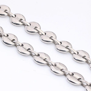 Fancy Long Mens Stainless Steel 18Kgp Gold Plated Jewelry Link Chain Necklace