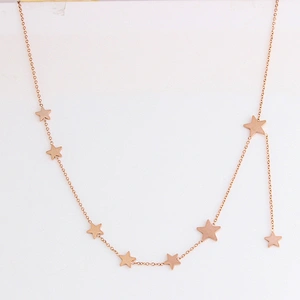 Miss Jewelry New Jewelry Women's Gold Plated Stainless Steel Necklace Roll