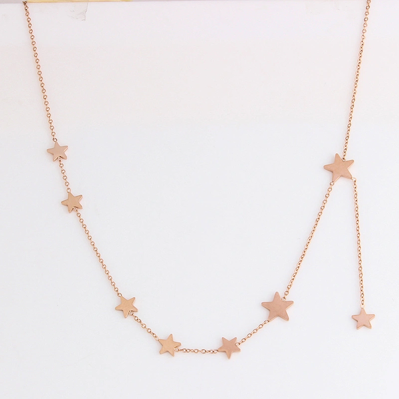 Miss Jewelry New Jewelry Women's Gold Plated Stainless Steel Necklace Roll