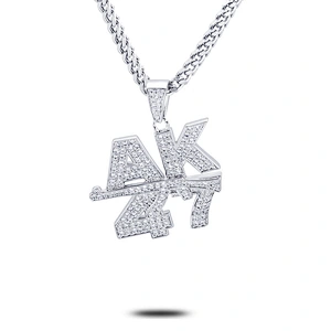 Wholesale Personalized Fashion 925 Mini Hip Hop Name Jewelry