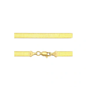 Missjewelry 18K GOLD PLATED HIP HOP HERRINGBONE CHAIN NECKLACE