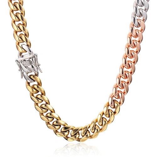 Gold Plated Stainless Steel Necklace Jewelry Chain Men