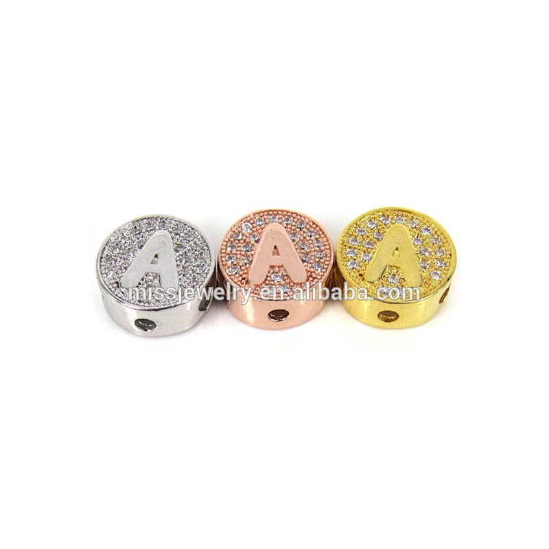 English alphabet letter beads for jewelry findings