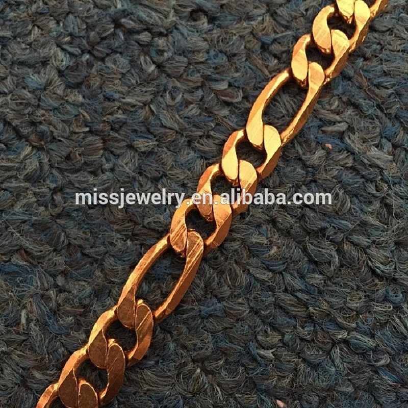 14k Gold Fiagro Chain Necklace Men