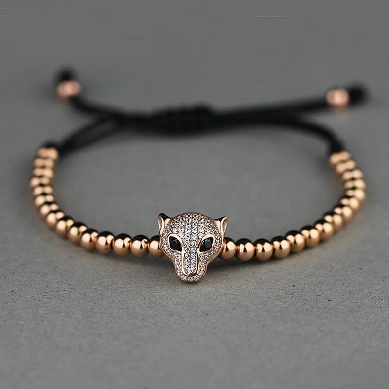 Miss Jewelry Solid gold Cheetah head bracelet tanishq gold bracelet designs