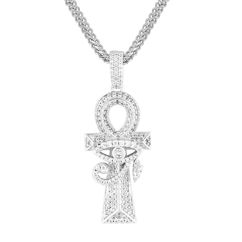 Miss Jewelry High Quality Cheap Fashion 14k Gold Eye Cross Pendant Necklace
