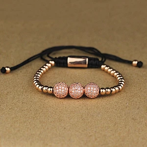European Stainless Steel Bead Bracelet With Stone, Stainless Steel Charm Bracelet MSBB011