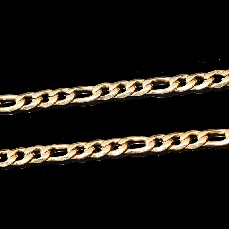 Missjewelry IDMJCN007G Perfect 18K Yellow Gold Women&Man's Figaro Chain Necklace Designs