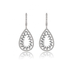 Miss Jewelry High Quality Cheap New designs Ladies Fashion Silver CZ Stud Earring Jewelry for Women
