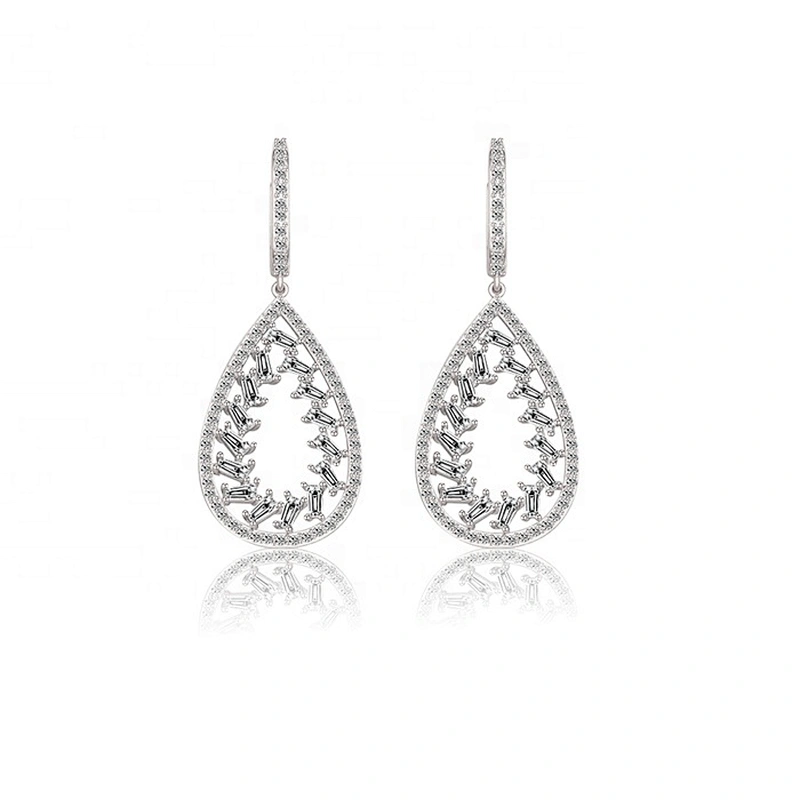 Miss Jewelry High Quality Cheap New designs Ladies Fashion Silver CZ Stud Earring Jewelry for Women