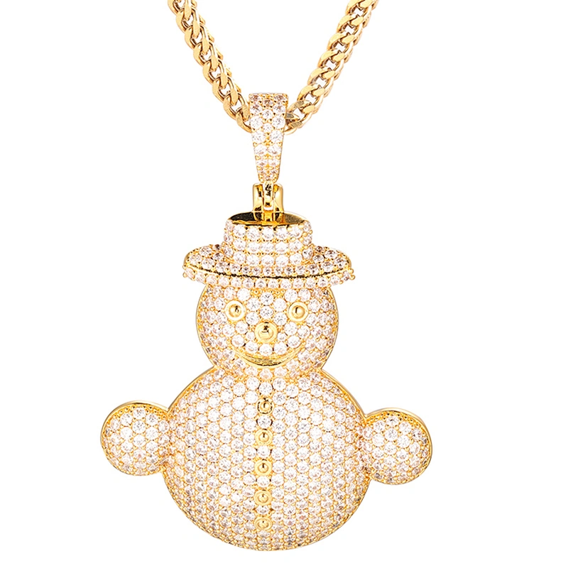 Miss Jewelry Hip Hop Gold Plated Pendant Solid