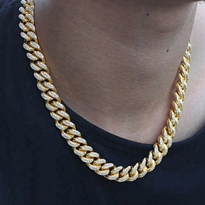 Design Gold Cuban Link Chain Diamond for Men