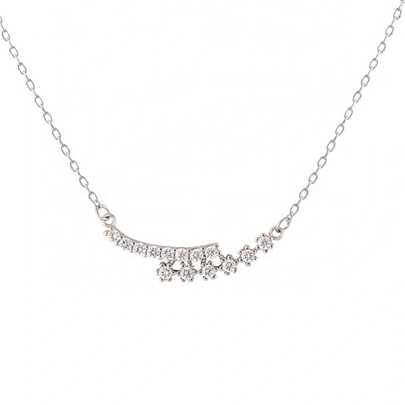 Miss Jewelry Fashion Style CZ Drop 925 Sterling Silver Necklace