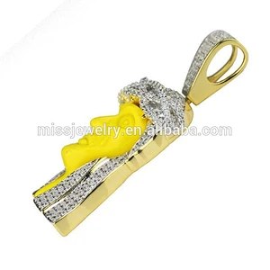 Hip Hop Bling Jesus Gold Pendant Jewelry