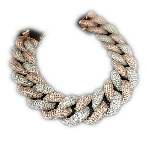 Missjewelry Hip Hop Urban Jewelry Real CZ Micro Pave Iced Out  New Gold Cuban Bracelet