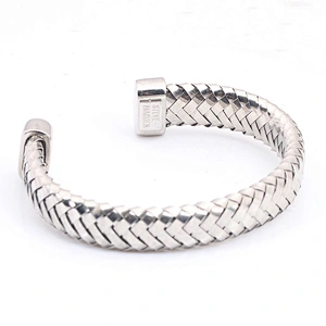 Indian 18K Gold Bangles, Handmade Dubai Gold Adjustable Open Stainless Steel Bangle Bracelet Designs