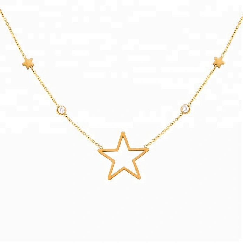 Miss Jewelry Cheap High Quality Cheap Simple Jewelry Pendant Women's Gold Plated Star Choker Necklace