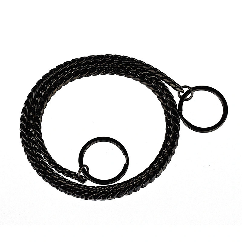 4mm black gold plated metal chain dog harness