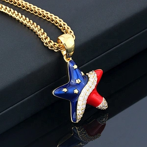 Miss Jewelry High Quality Cheap Latest Design Fashion Star Iced Out Hip Hop Pendant