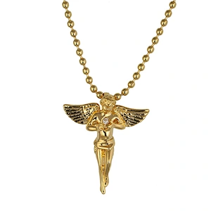 Miss jewelry  new design albanian angel dubai gold necklace pendant