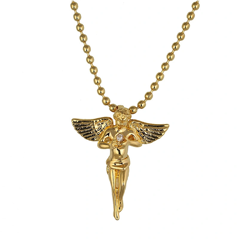 Miss jewelry  new design albanian angel dubai gold necklace pendant