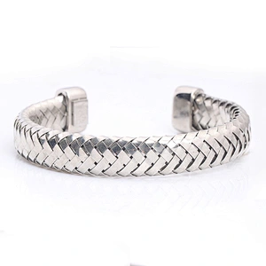 Indian 18K Gold Bangles, Handmade Dubai Gold Adjustable Open Stainless Steel Bangle Bracelet Designs