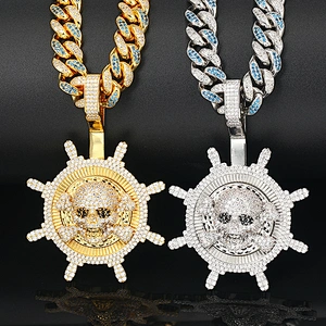 Missjewelry hip hop new urban jewelry gold ice out pirates pendant