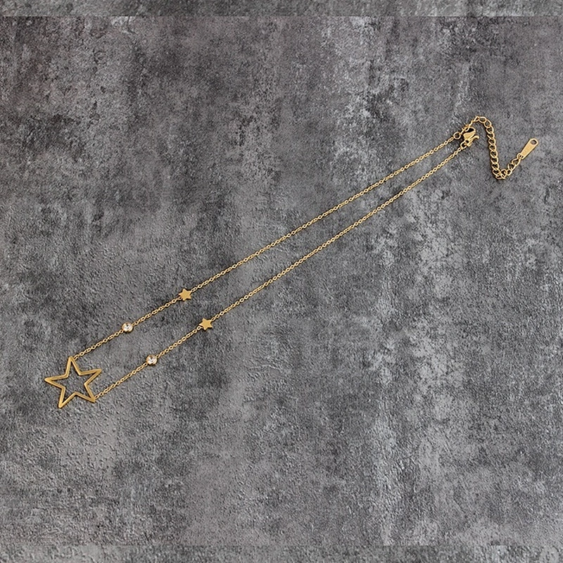 Miss Jewelry Cheap High Quality Cheap Simple Jewelry Pendant Women's Gold Plated Star Choker Necklace