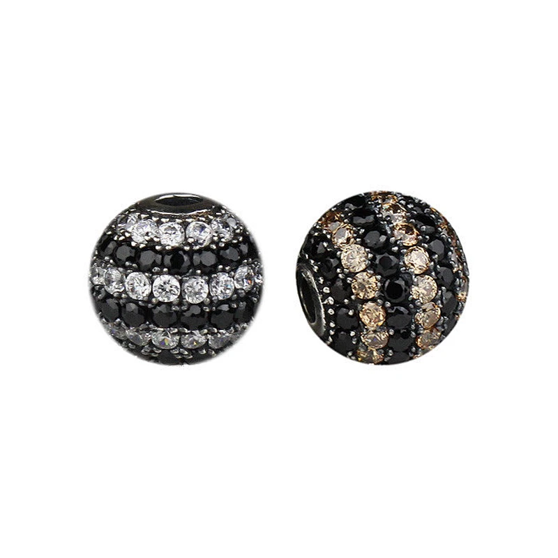 Miss Jewelry Wholesale 925 Sterling Silver Metal Beads for Jewelry Making Cz Micro Pave Beads