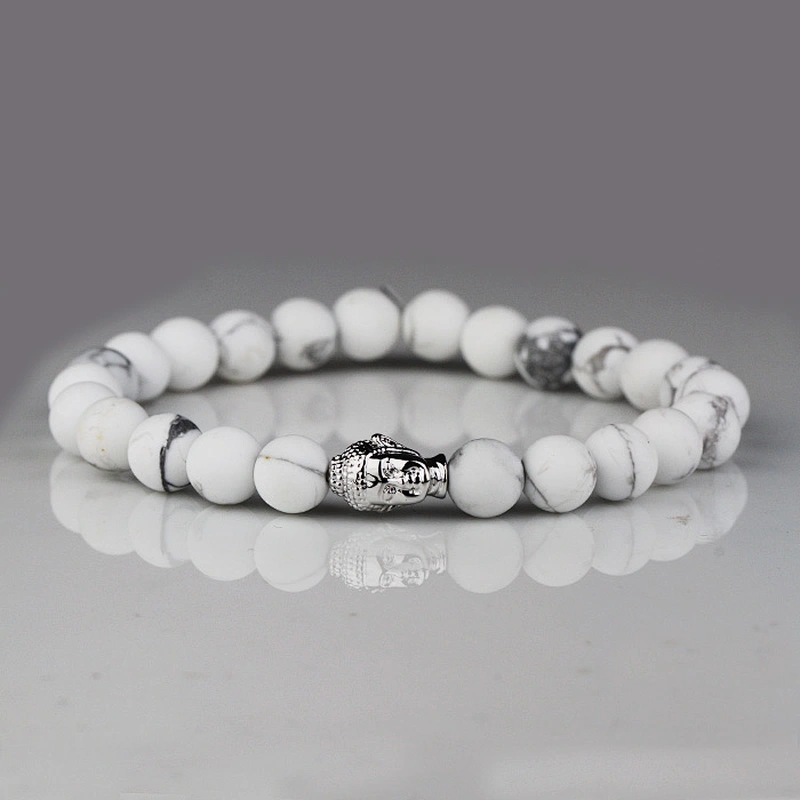 Steel Elastic Black Bead Bracelet