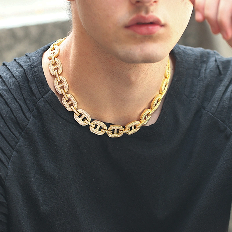 Missjewelry Hip Hop Jewelry Gold Link Choker Supplies Chains