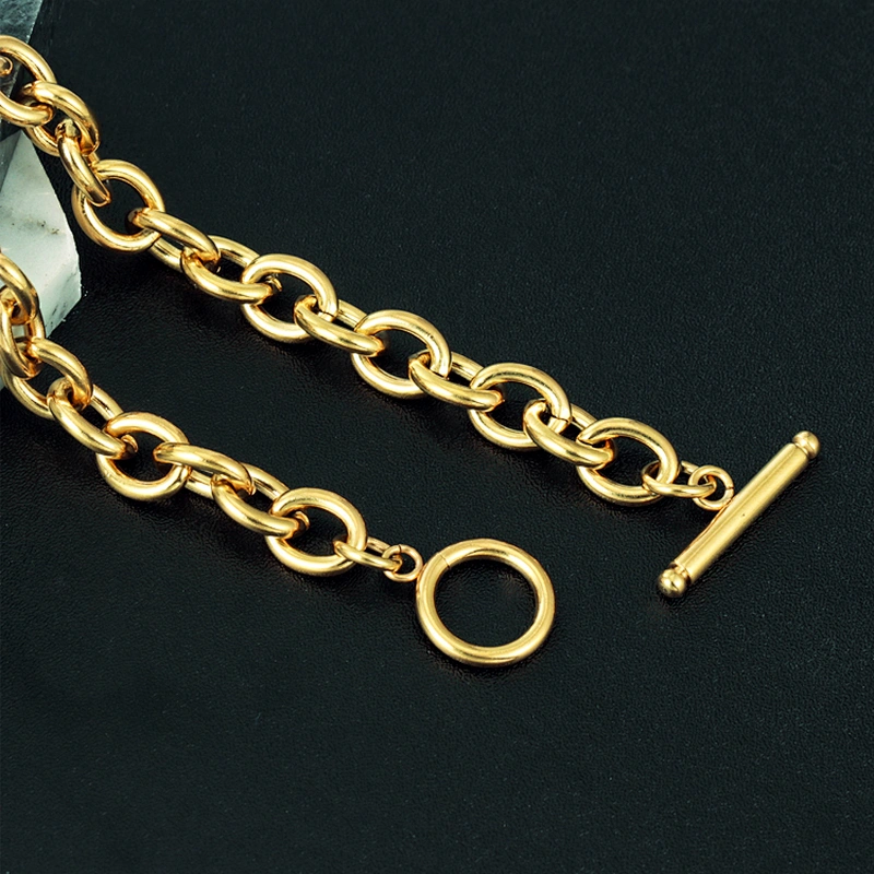High Quality Men 18k Gold Plated Chain Stainless Steel Jewelry