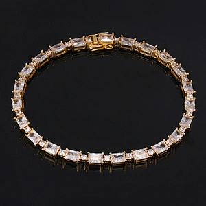 Missjewelry Hip Hop Gold Iced Tennis  Chain Bracelet