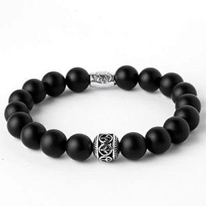 European Style Italian Matte Agate Bead Bracelet