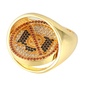 Missjewelry Hip Hop Dubai Jewelry Gold Ring Models, Features Camera Diamond Ring